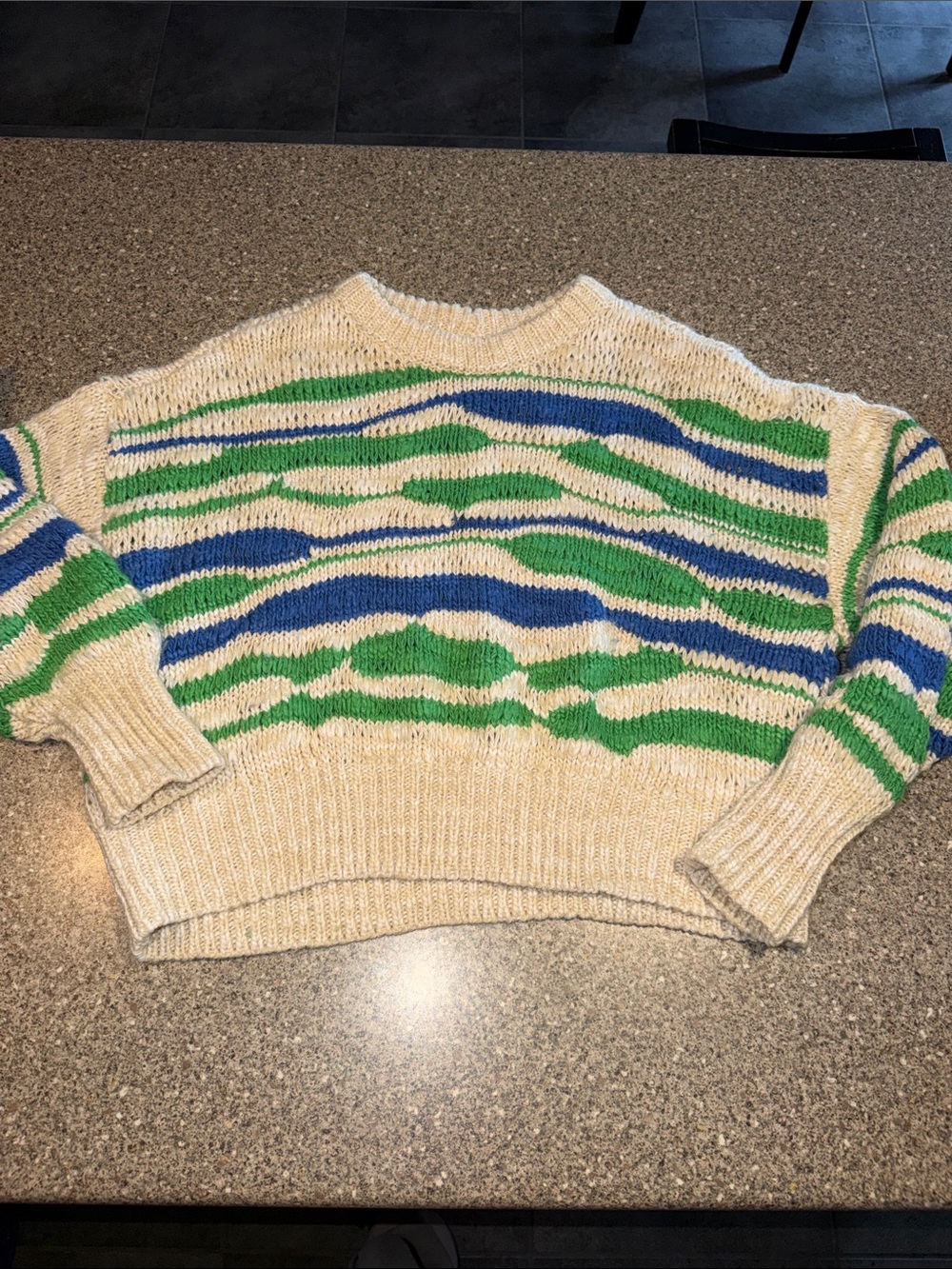 aerie oversized Sweater with Wave Stripes